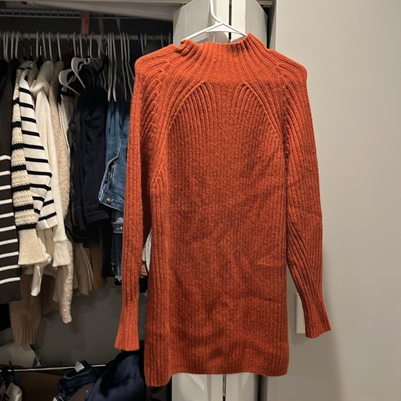 Illusory Rust Women’s Mock Neck Knit Sweater Dress, NWOT - Picture 5 of 5